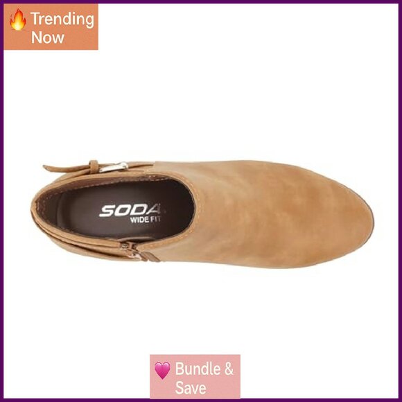 Women's Western Ankle Booties Round Toe Faux Suede Stacked Heel - Picture 7 of 7